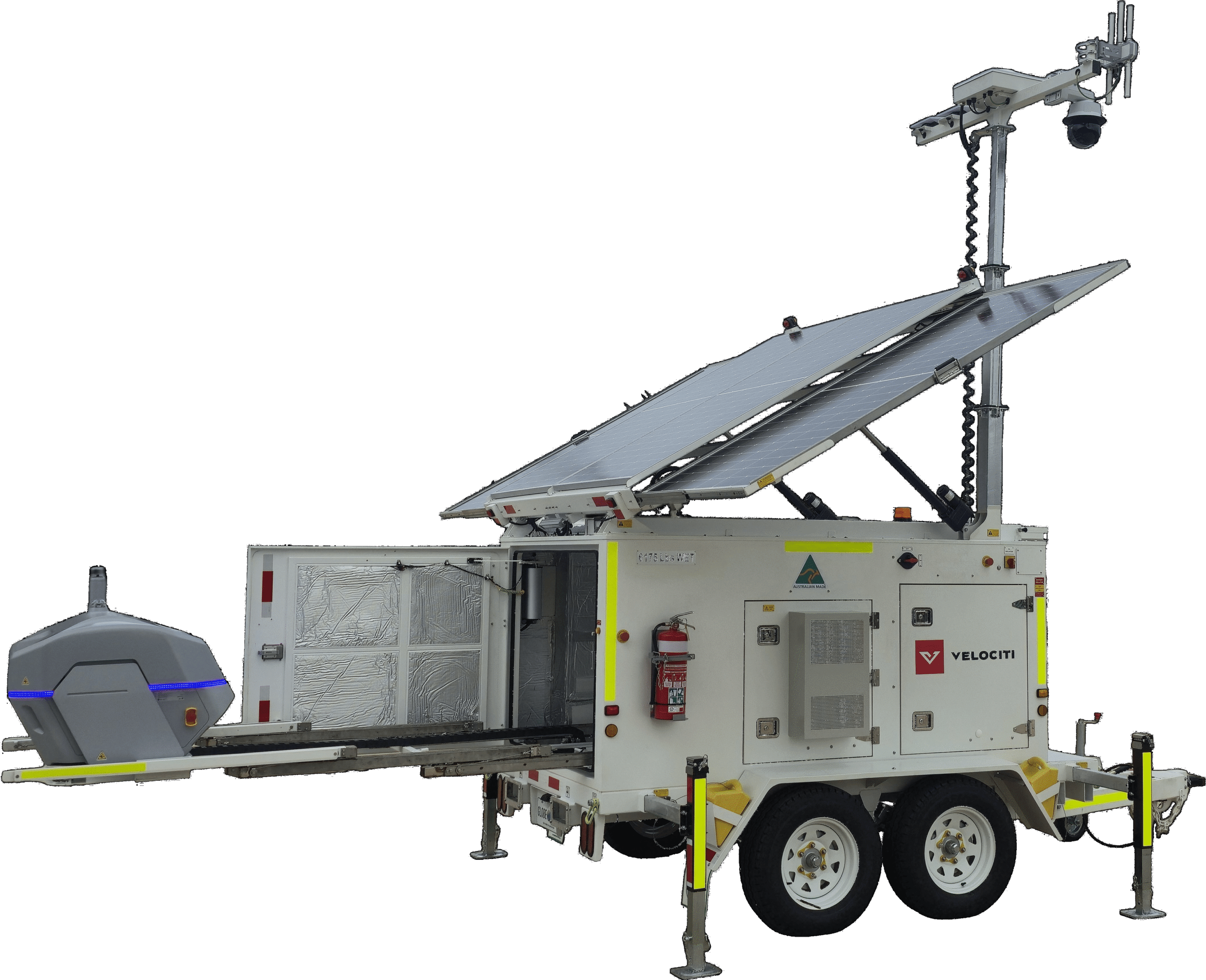 Velociti Drone Hangar — mobile trailer unit